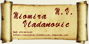 Miomira Vladanović vizit kartica
